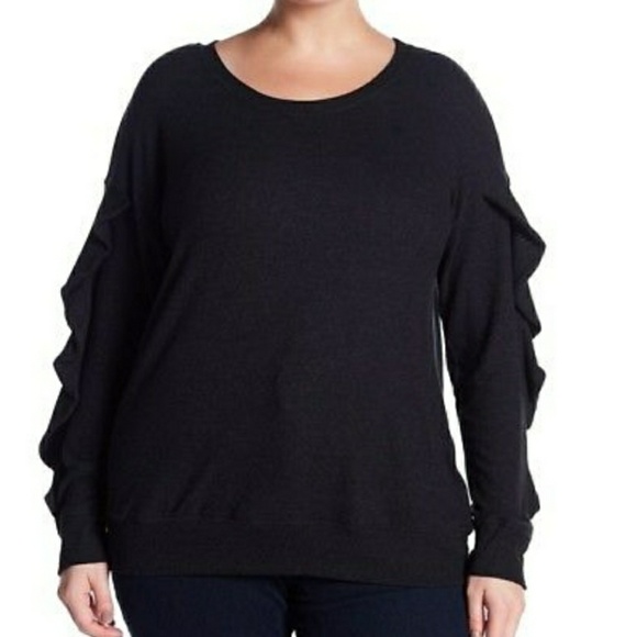 Harlowe & Graham Sweaters - NWT Harlowe & Graham | Ruffled Sleeve Sweater